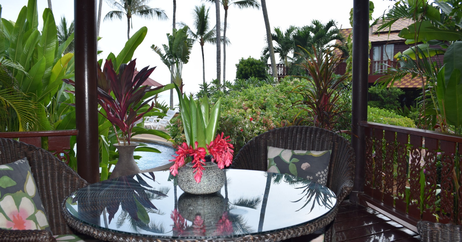 P2 Coconut Paradise Stunning Thai Style Teak Wood Beachfront Villa
